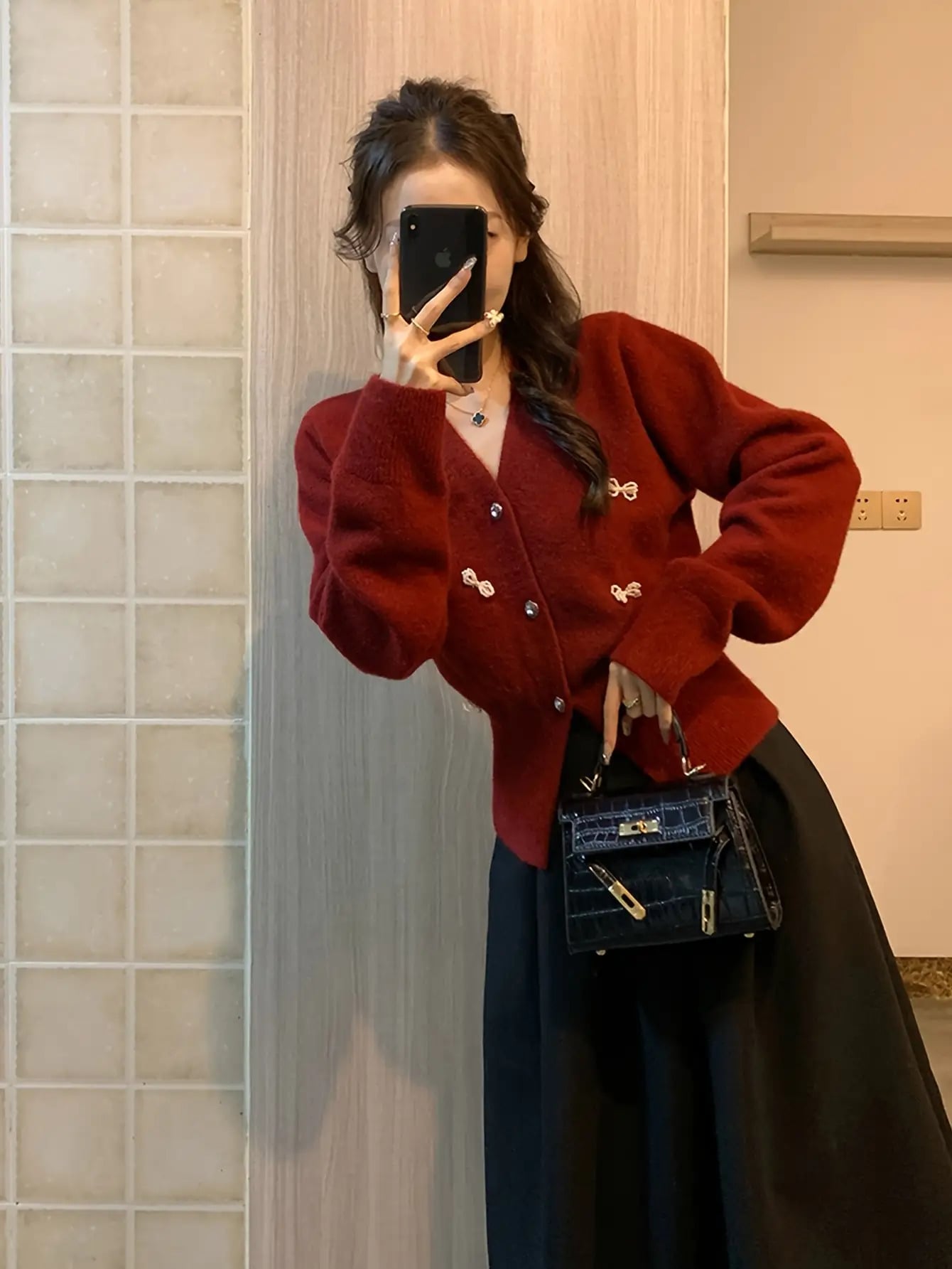 【全店30％OFF引き換え証】【クリスマス 助けること】 編み物ジレー レディース Vのど首 シュロの葉 スウェーター トップス 羽織り 秋 冬 赤 ぶどう酒赤いこと 鉄道車両デ 前食い違い 名取り草 編み物 長袖 パステル色の 伸ばすこと 伸縮性 無地 好いたらしいめ 成年者好いたらしい