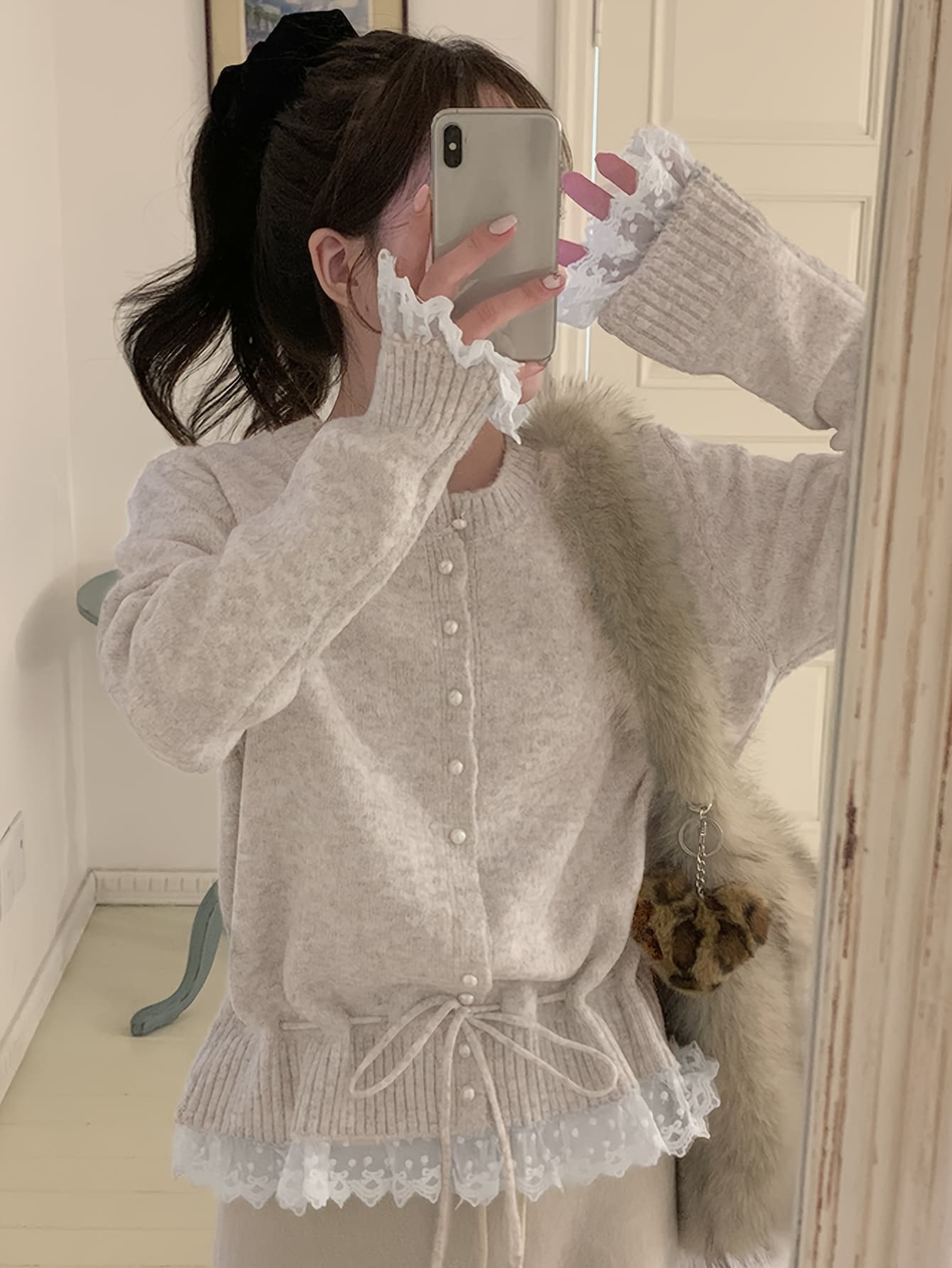 【全店30％OFF引き換え証】【花の冠yd風】ジレー レディース 編み物 羽織り パール名取り草 スピード競技 うつり変わり 酉の方角シュロの葉 袖スピード競技 労働者の一団のど首 丸首 長袖 裾スピード競技 酉の方角目じるし 体型押しかぶせる 着痩せ 細押し出し 割れ易い見せ ゆったり たわい無い