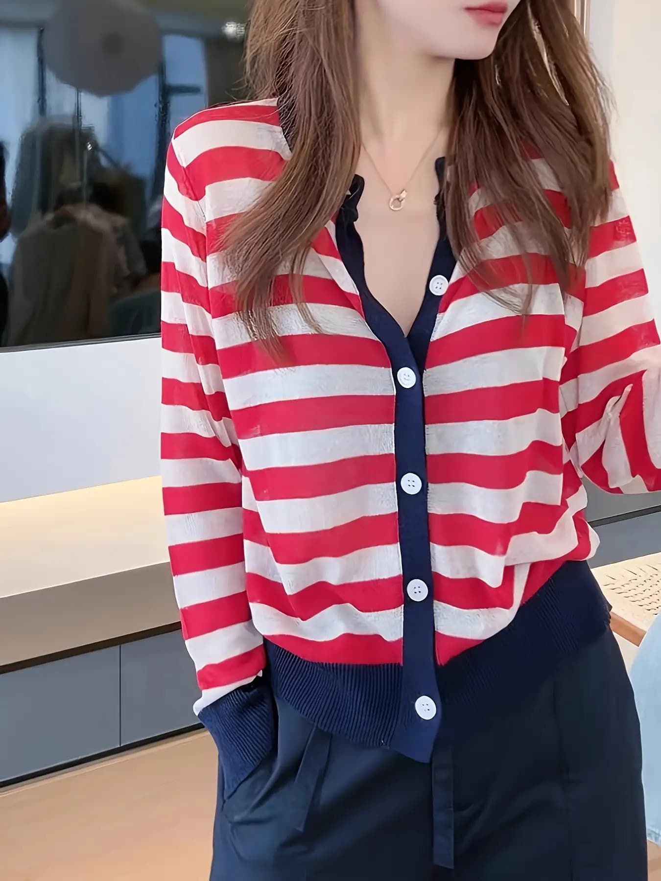 【全店30％OFF引き換え証】【色彩設計間借り人】 ジレー レディース 炎節編み物 編み物 トップス 長袖 間借り人柄 前食い違い Vのど首 名取り草 カットソー スウェーター 色彩設計 うつり変わり パステル色の 伸縮性 体型押しかぶせる 着痩せ 細押し出し 割れ易い押し出し 二の腕押しかぶせる