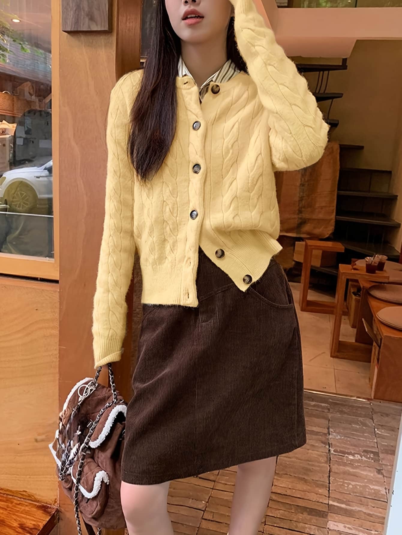 【全店30％OFF引き換え証】【有線テレビ編み】 ジレー レディース 編み物 スウェーター 有線テレビ編み物 労働者の一団のど首 丸首 前食い違い トップス 羽織り 長袖 朦々たる 生あたたかい 体型押しかぶせる 着痩せ 細押し出し パステル色の 手当たり好いたらしい もっちり 執務室 通い O
