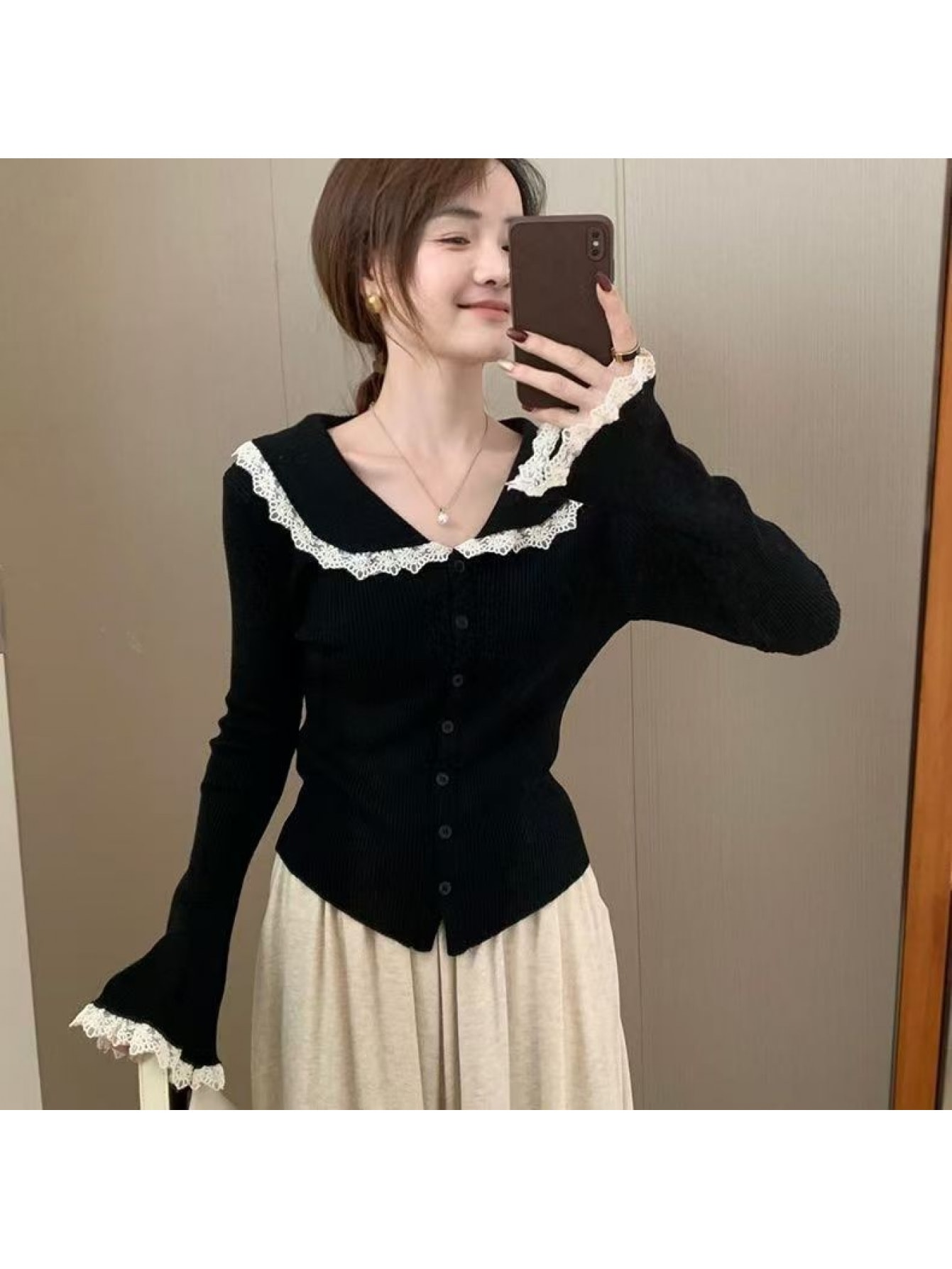 【全店30％OFF引き換え証】【襟スピード競技】編み物 ジレー レディース トップス リブニット スウェーター 長袖 襟付き添い人 ビッグ色合い 呼びりん捩り 羽織り 前食い違い 名取り草 バイ色合い 伸ばすこと 伸縮性 きつい か細い 着痩せ 細押し出し 割れ易い押し出し 体型