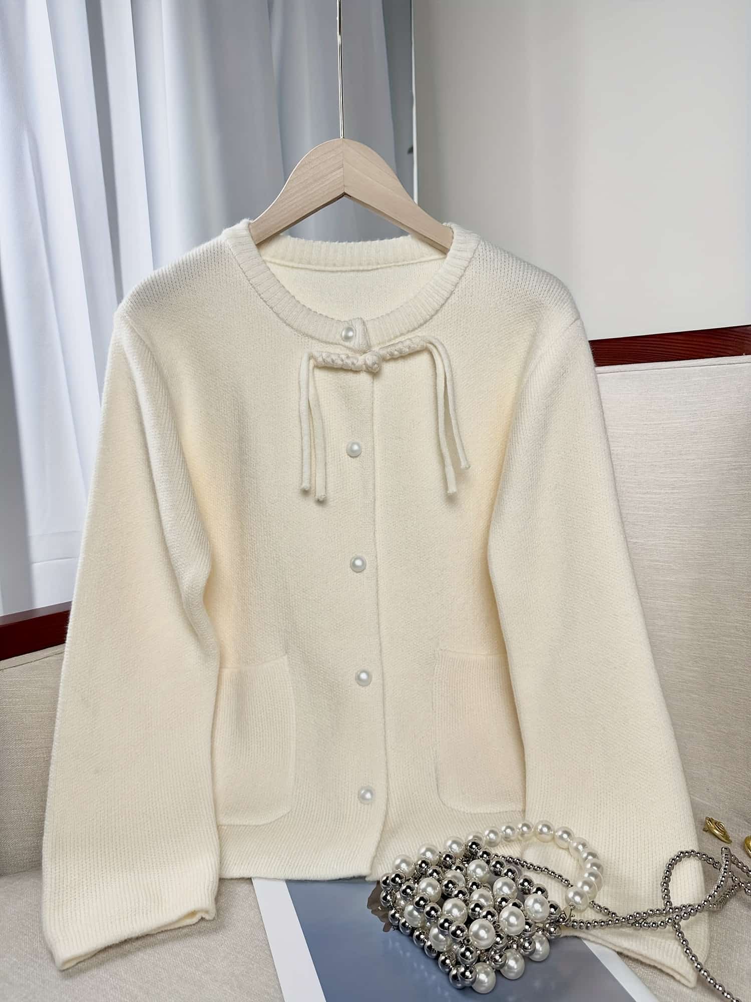 【全店30％OFF引き換え証】【瀬戸もの風】ジレー レディース 編み物 パール名取り草 労働者の一団のど首 長袖 トップス 羽織り 瀬戸もの名取り草 シュロの葉 前食い違い 衣嚢 もっちり パステル色の 体型押しかぶせる 着痩せ 二の腕押しかぶせる 執務室 通い OL デー