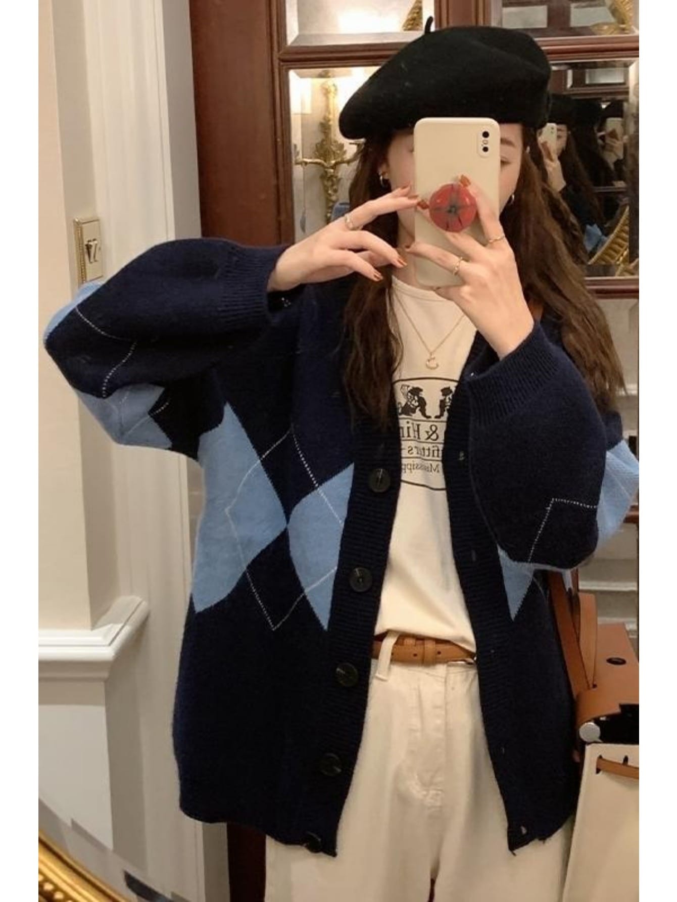 【全店30％OFF引き換え証】編み物 ジレー レディース スウェーター
