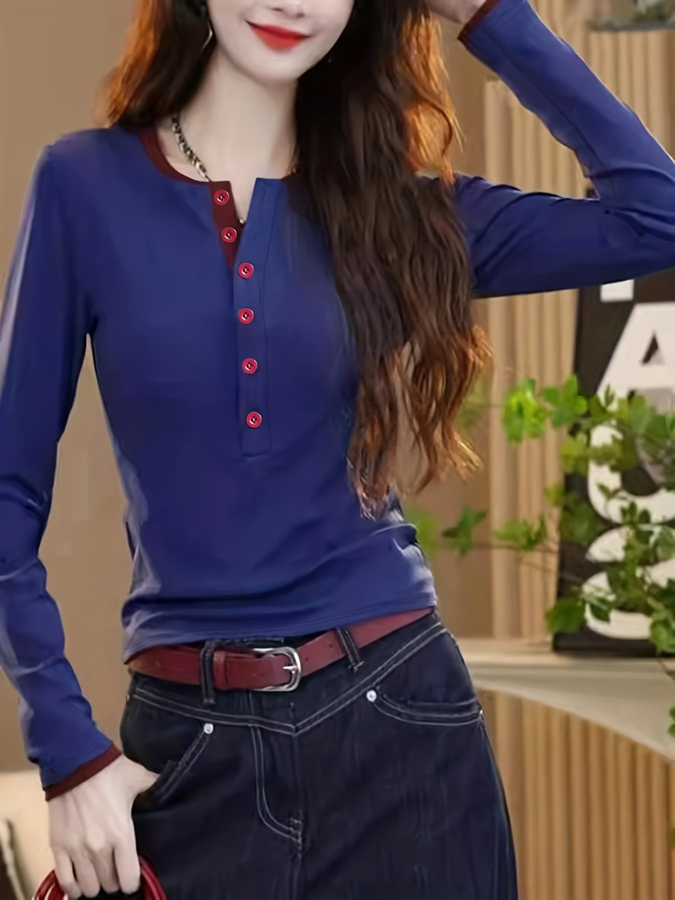 【全店30％OFF引き換え証】【色彩設計青写真】ヘンリーのど首 プルオーバー レディース 長袖 カットソー 名取り草付き添い人 か細い きつい ロンT トップス バイ色合い 労働者の一団のど首 心地よい 好いたらしいめ 成年者好いたらしい 30代 40代 50代 着痩せ 細押し出し 伸縮