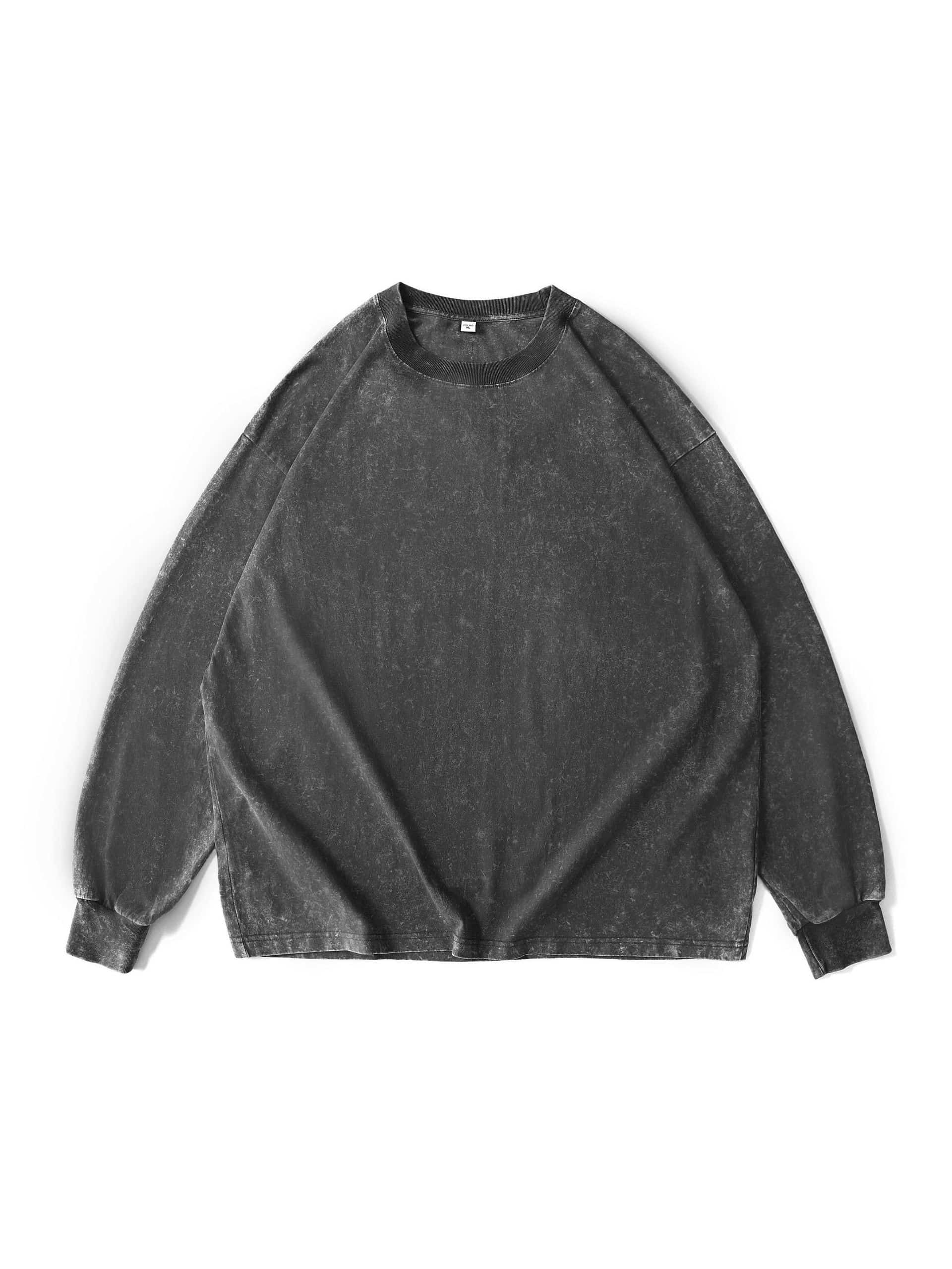 【全店通用25%OFFクーポン】【ヴィンテージ風】ロンT メンズ 長袖 Tシャツ ピグメント加工 ヘビーウェイト 厚手 ビッグシルエット オーバーサイズ カットソー 綿100% コットン 無地 クルーネック 大きいサイズ ドロップショルダー 古着風|大森麗萱