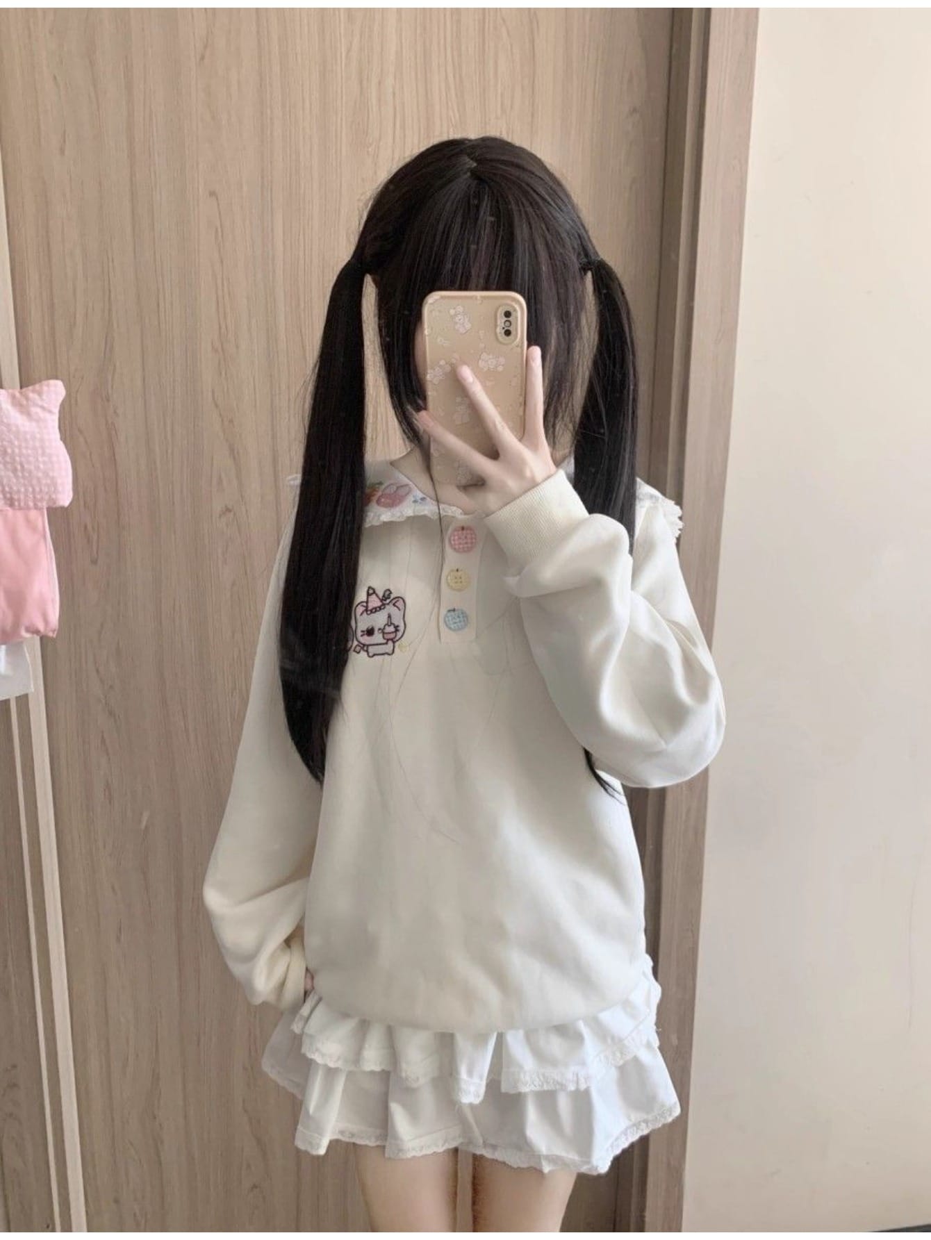 【今日このごろ制限事項、超買得30％OFF引き換え証、2度潮合い皆無】【あったか裏起毛】調教師 レディース 汗水 襟付き添い人 刺しゅう 猫柄 猫 ティーシャツ トップス 長袖 朦々たる 丸襟 フラウンス襟 縫い ねこ 好いたらしい 愛くるしげ 汗水 ビッグ影ぼうし