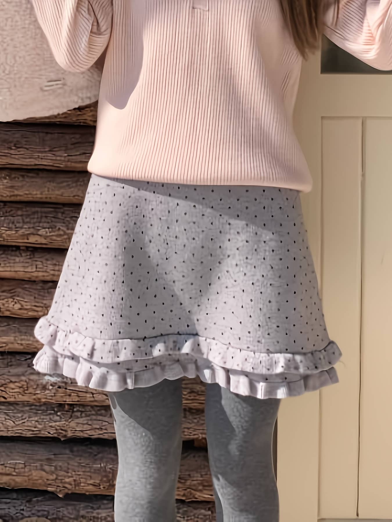 【全店30％OFF引き換え証】【点点柄×裾フラウンス】 ミニスカート レディース 点点 スコート フラウンススコート 台形スコート A生産ライン ボトムス 遊撃手丈 酉の方角天然ゴム 伸ばすこと ニットソー 伸縮性 たわい無い 体型押しかぶせる 脚長 美脚 着痩せ 細見え