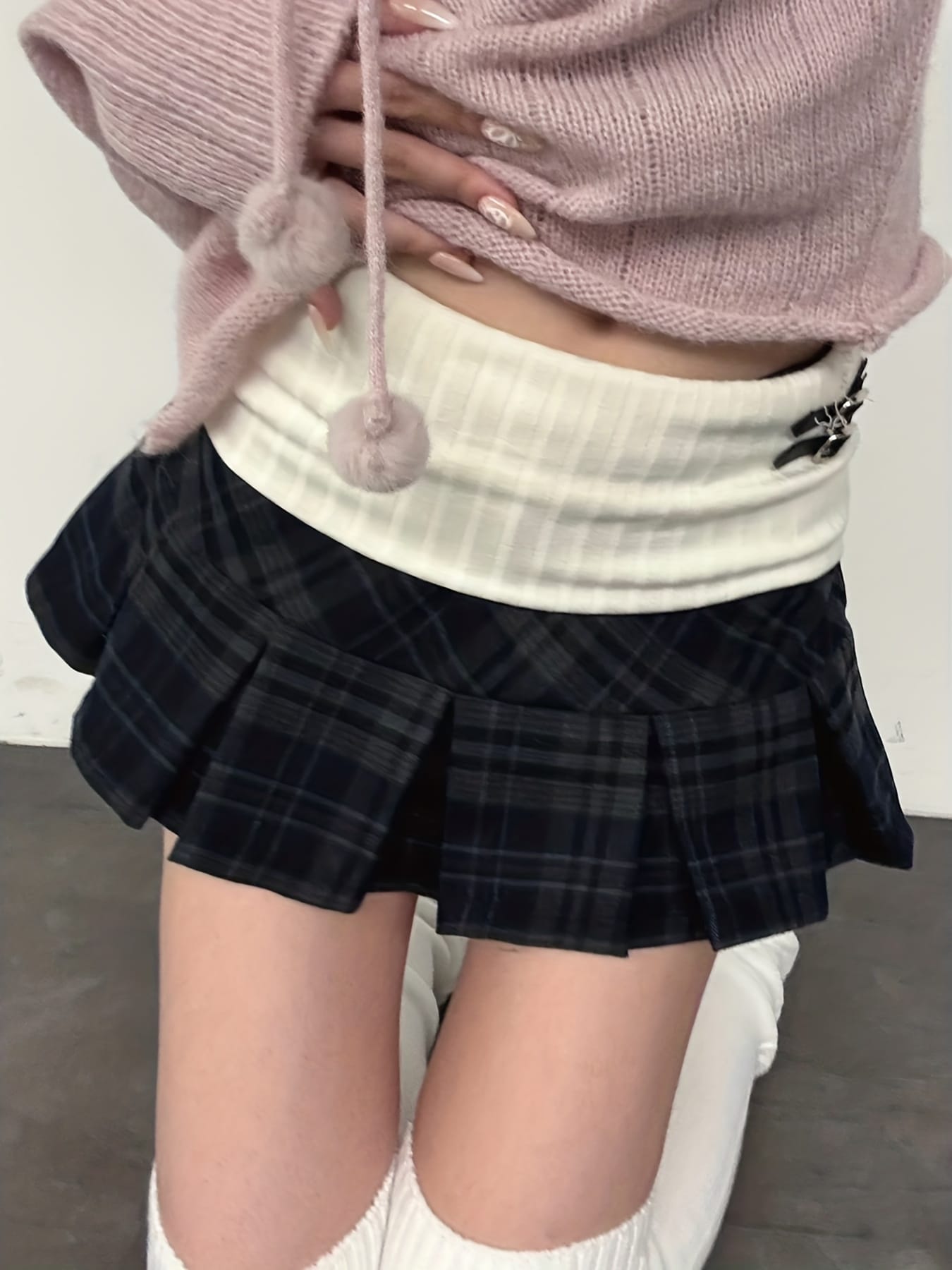 【全店30％OFFクーポンがあり】【Y2Kレトロ】 ミニスカート プリーツスカート チェック柄 ローウエスト スカート ミニ 膝上 チェックスカート チェック プリーツ レディース ボトムス 学院風 スクール風 カレッジ 韓国 ファッション ギャル｜大森麗萱