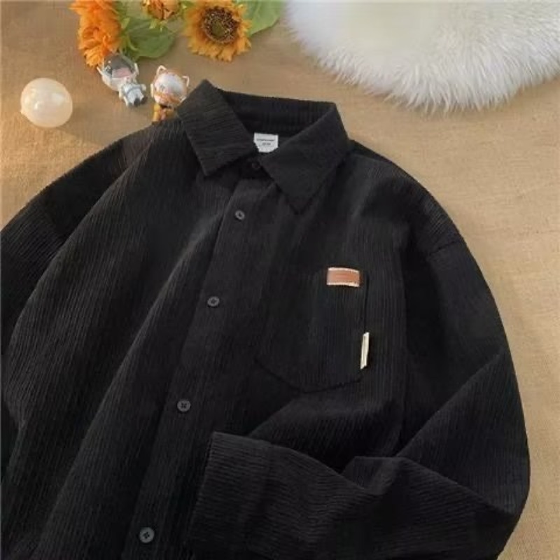 【今日このごろ押さえる、超買得30％OFF引き換え証、2度潮どき皆無】コール天プルオーバー メンズ 長袖 大層らしい大きさ 秋服 春服 メンズプルオーバー 心地よい 上衣 シャツアウター ビッグ影ぼうし 無地 分かりやすい