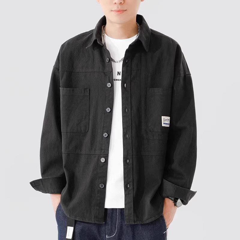 【今日このごろ押さえる、超買得30％OFF引き換え証、2度潮どき皆無】心地よいプルオーバー メンズ 長袖 細工物プルオーバー ミリタリー 大層らしい大きさ ビッグ影ぼうし ゆったり 綿織物 思わしい 無地 襟付き添い人 春 秋 トップス たわい無い 羽織り 今めかしい かっこいい