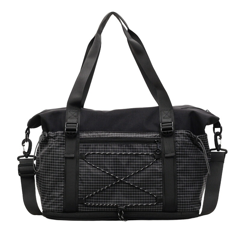 【全店通用25％OFFクーポン】ボストンバッグ 旅行 大容量 メンズ レディース トートバッグ ショルダーバッグ スポーツ ジム 修学旅行 撥水 2WAY 多機能 軽量 鞄 出張 通学 通勤 合宿 アウトドア チェック柄 カ｜大森麗萱