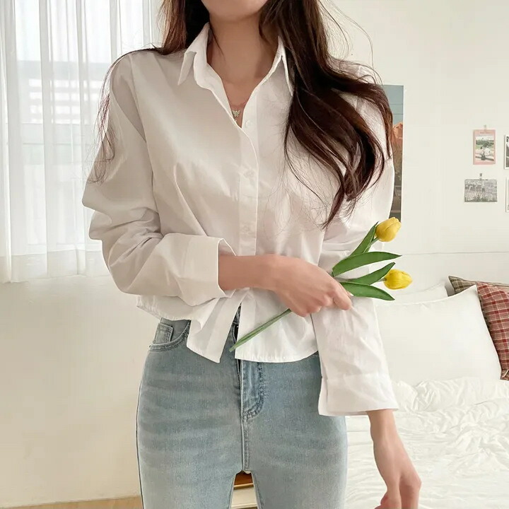 【今日このごろ押さえる、超買得30％OFF引き換え証、2度潮どき皆無】トップ レディース 長袖 プルオーバー 襟付き添い人 無地 トップス 歳月 韓国風 好いたらしいめ ゆったり 事務室 心地よい 通い 通学 事務服 今めかしい 分かりやすい