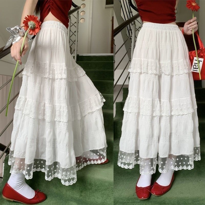 【今日このごろ制限事項、超買得30％OFF引き換え証、2度潮合い皆無】ロングスコート レディース ティアードスカート スピード競技 刺しゅう マキシ丈 春 夏 秋 酉の方角天然ゴム 裏地付き添い人 A生産ライン ふんわり 成年者好いたらしい ガーリー 心地よい 森御姉さん 取り合わせ押しかぶせる 膝下 お