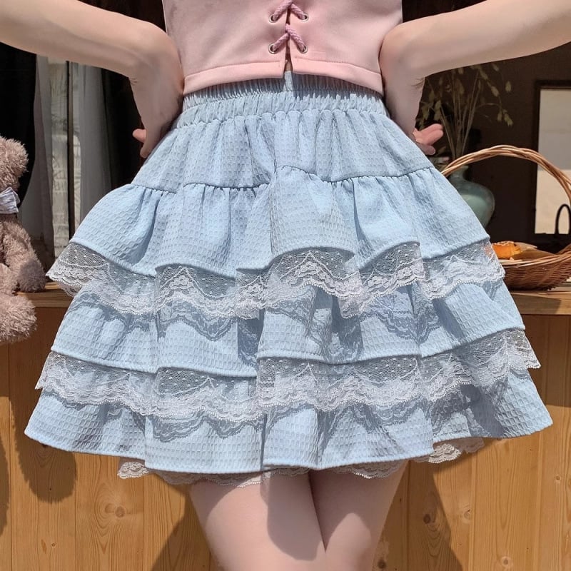 【今日このごろ制限事項、超買得30％OFFクーポン券、2度汐どき皆無】ティアードスカート レディース ミニスカート フラウンス スピード競技 3段 仕掛地雷系 ロリータ A伝達ルート ふんわり 酉の方角天然ゴム 好いたらしい 遊撃手丈 裏地あり