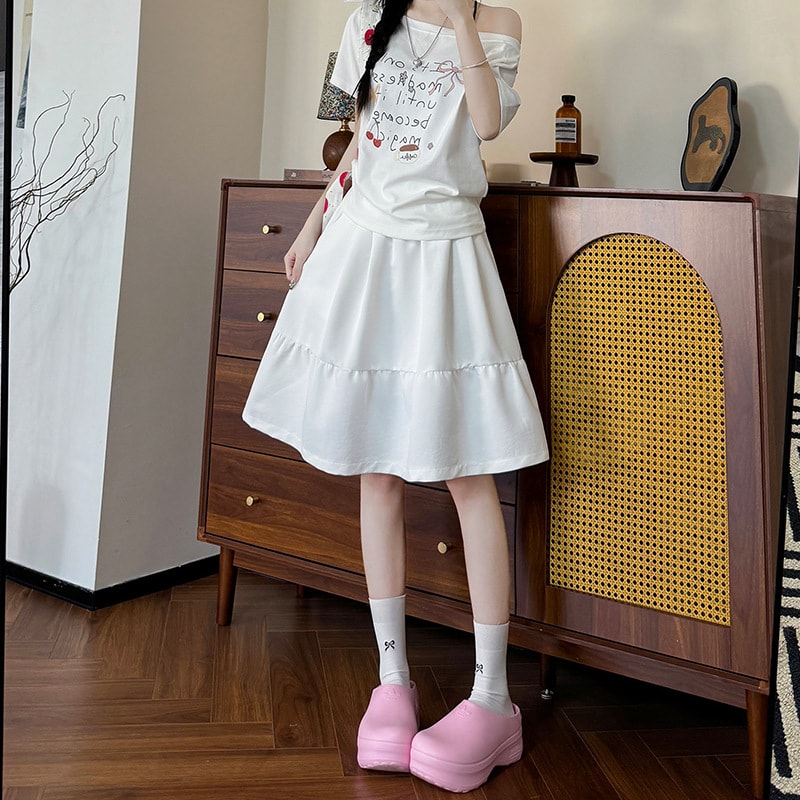 【今日このごろ押さえる、超買得30％OFF引き換え証、2度潮どき皆無】ティアードスカート レディース 膝丈 A伝達ルート 酉の方角予防医学 ふんわり 好いたらしい 韓国風 春 夏 秋 心地よい 学院 ユニフォーム風 森お嬢さん 今めかしい 普段着 通い 通学