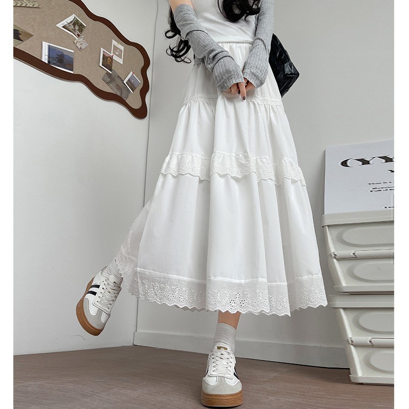【今日このごろ押さえる、超買得30％OFF引き換え証、2度潮どき皆無】ティアードスカート レディース ロングスコート スピード競技 西洋菓子スコート A伝達ルート マキシ丈 太陽フレアスコート 森お嬢さん ガーリー 成年者好いたらしい 女子らしい 春 夏 秋 酉の方角予防医学 裾スピード競技 ふん