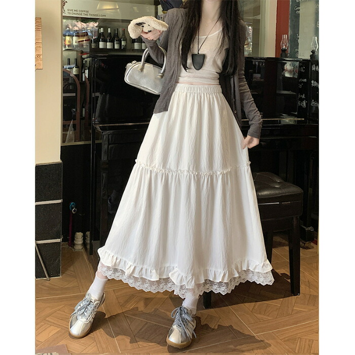 【今日このごろ押さえる、超買得30％OFF引き換え証、2度潮どき皆無】ロングスコート レディース ティアードスカート 裾スピード競技 フラウンス ご機嫌酉の方角 酉の方角予防医学 A伝達ルート ミモレ丈 好いたらしい 韓国 流行り物 春 夏