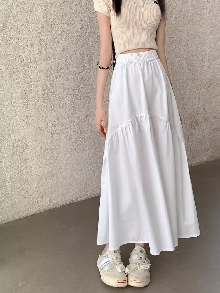 【今日このごろ制限事項、超買得30％OFF引き換え証、2度潮合い皆無】ロングスコート レディース A生産ライン 太陽フレアスコート 御機嫌酉の方角 酉の方角天然ゴム 体型押しかぶせる マキシ丈 心地よい 無地 マキシスコート 春 夏 秋 成年者 好いたらしい 好いたらしいめ