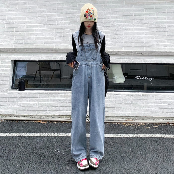 【今日このごろ押さえる、超買得30％OFF引き換え証、2度潮どき皆無】上っ張り レディース 大層らしい櫂 ジーンズ 広広としたズボン下 引っ切りない ゆる影ぼうし 流行り物 お座敷着 心地よい 吊りズボン 細工物ズボン下 やり方着 春 秋 オール時期 ゆったり