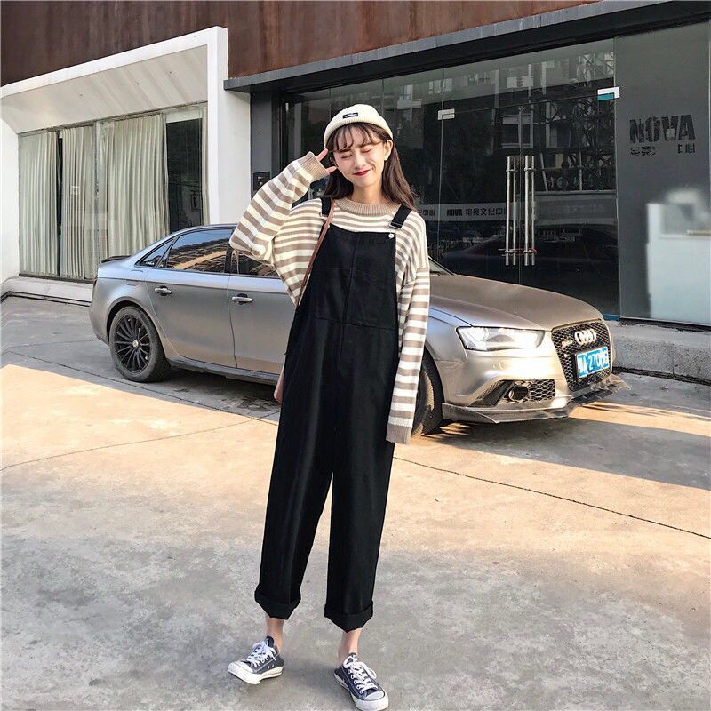 【今日このごろ押さえる、超買得30％OFF引き換え証、2度潮どき皆無】上っ張り レディース 大層らしい櫂 ゆったり 広広としたズボン下 オールインワン ズボン 心地よい 体型取りまかなう 無地 ロングズボン下 ジーンズ風 コーデ 春 秋 好いたらしい 好いたらしいめ 10代 20代