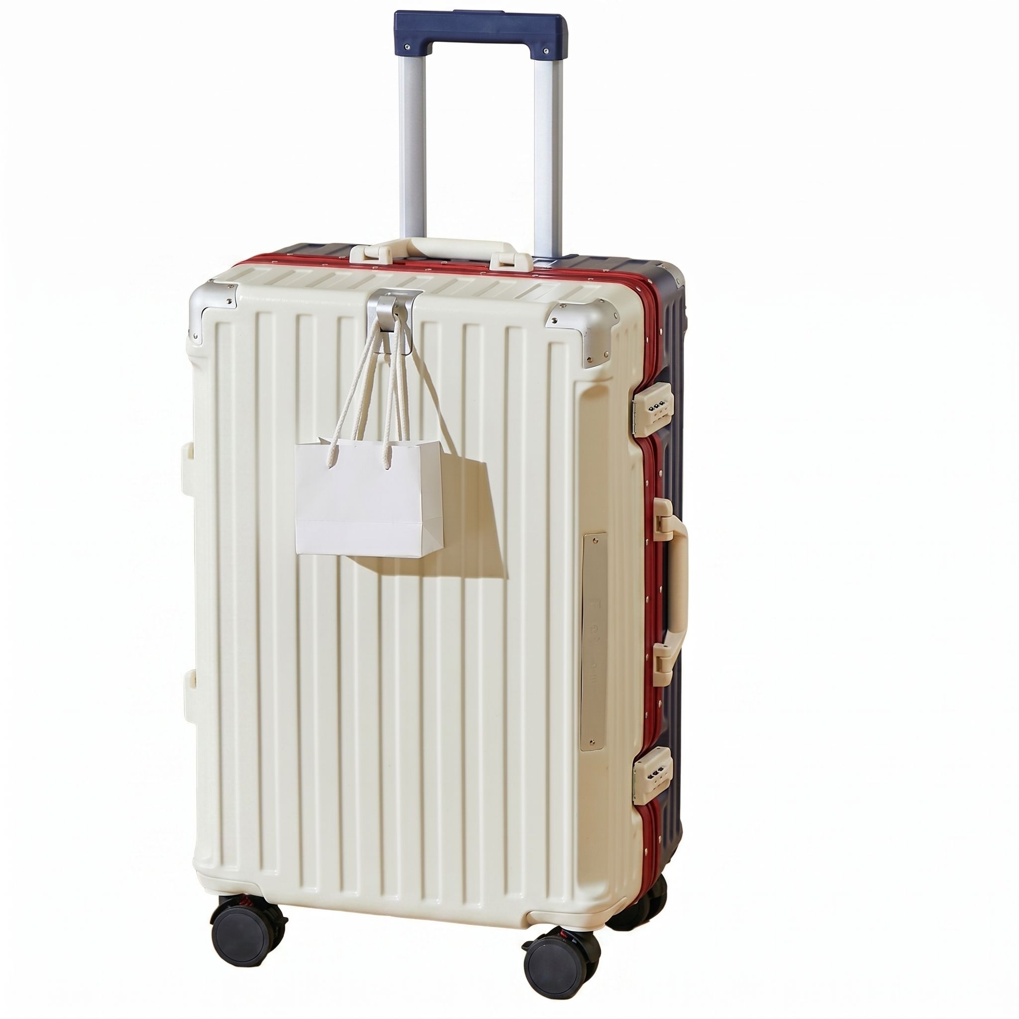 【今日このごろ押さえる、超買得30％OFFクーポン券、2度汐合い絶無】旅行バッグ 持ちはこび入れもの 軽銀ひな形 出張 旅する 留学 耐衝撃 傷押しとどめる TSA鍵を掛ける 引っかかり付き添い人 静音 ダブルキャスター キャリーバッグ 大静電容量 軽さ 牢固たる 思わしい 商行為 心地好い