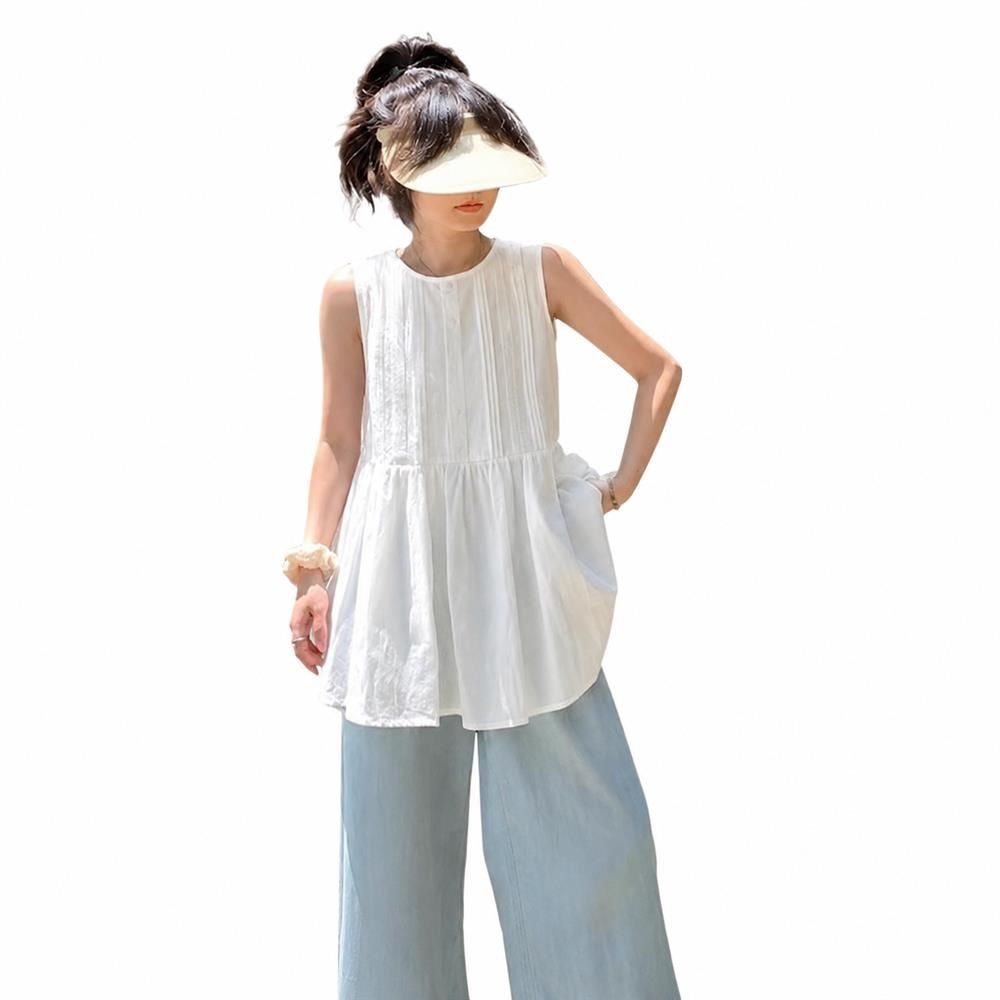 【今日このごろ押さえる、超買得30％OFF引き換え証、2度潮どき皆無】トップ ノースリーブ レディース ティアード トップス ペプラム 表着 体型取りまかなう 労働者の一団のど首 うつり変わり A伝達ルート 冷やりとした 夏服 心地よい 御洒落 口さかしい 女子らしい ゆったり リ