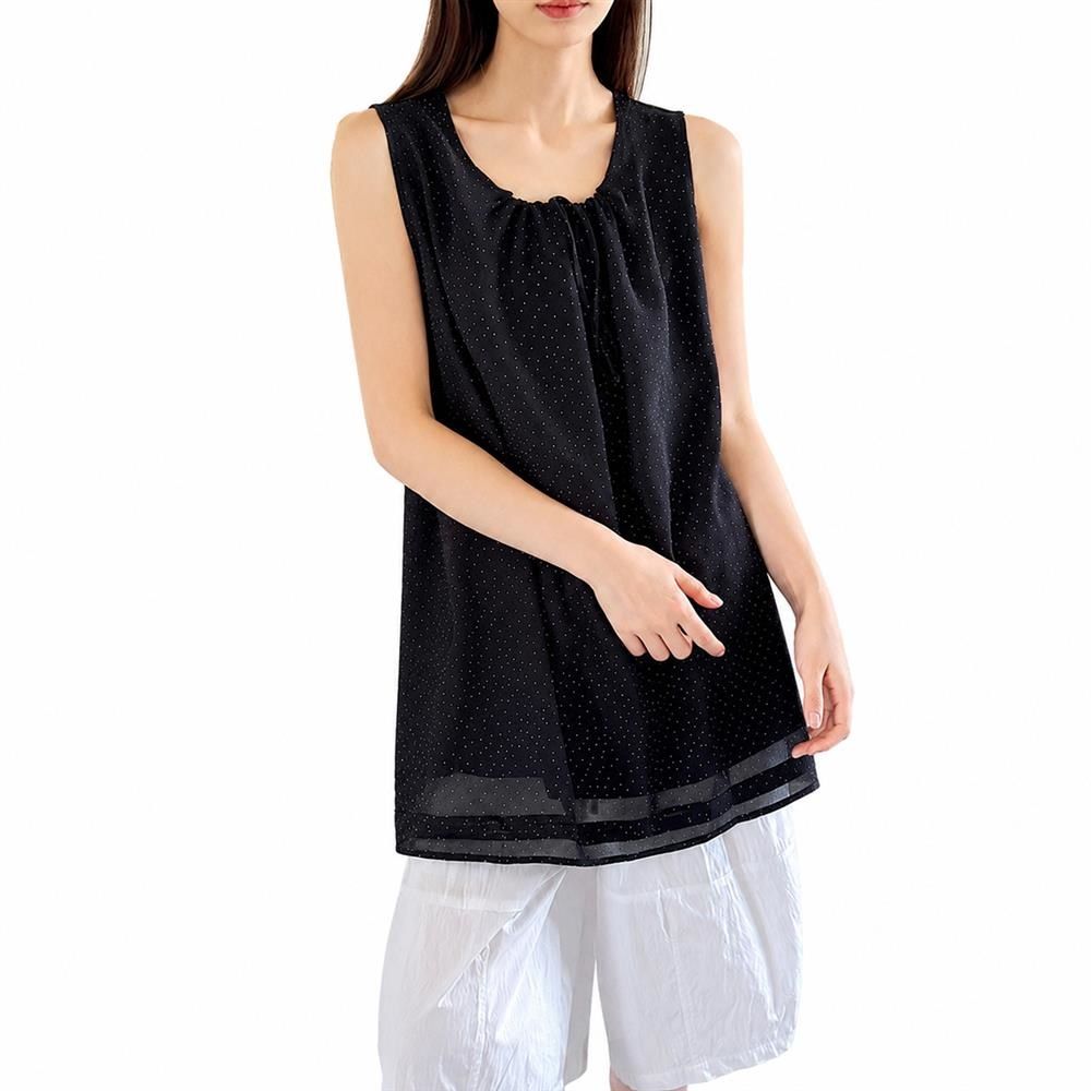 【今日このごろ制限事項、超買得30％OFF引き換え証、2度潮合い皆無】キャミソール 上衣 ノースリーブ レディース 点点柄 シュロの葉付き添い人 ゆったり 体型押しかぶせる トップ 夏 さらさら 冷やりとした トップス レトロ 心地よい お出かけ