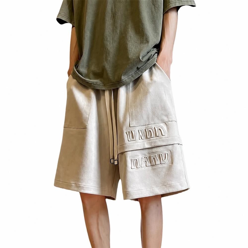 【今日このごろ制限事項、超買得30％OFFクーポン券、2度汐どき皆無】遊撃手ズボン下 メンズ 二分の一ズボン下 スエードクロス調 5分丈 広広とした 表どおり 心地好い 夏服 ゆったり 細工物ズボン下 ビッグ影ぼうし 膝丈