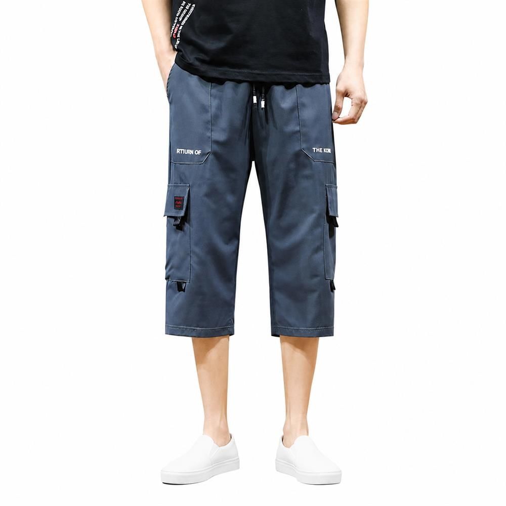 【今日このごろ制限事項、超買得30％OFFクーポン券、2度汐どき皆無】7分丈 カーゴパンツ メンズ 人付き合い冷感 速乾 イージーパンツ 夏用 ゆったり 広広とした 通気性 多隠し ズボン 心地好い ボトムス