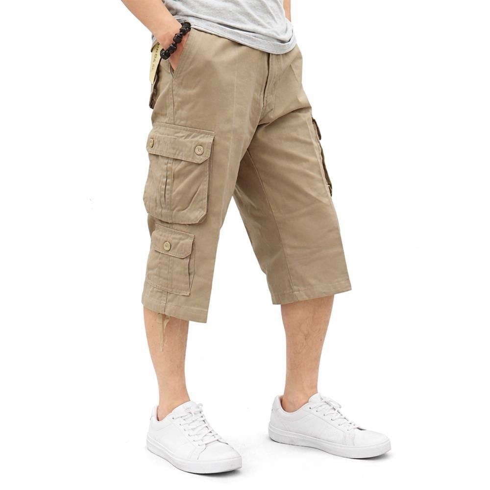 【今日このごろ制限事項、超買得30％OFF引き換え証、2度潮合い皆無】カーゴパンツ メンズ 七分丈 クロップドパンツ 多衣嚢 膝下 細工物ズボン下 ミリタリー ゆったり 綿 冷やりとした 夏用 アウトドア 難民キャンプ 御釣り やり方着 心地よい ズボン