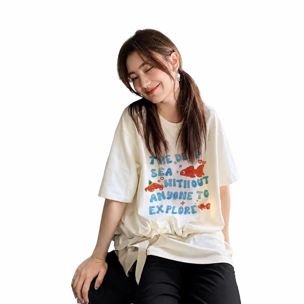 【超買得30％OFFクーポン券】Ｔシャツ レディース 半袖 厚地の外套大きさ ゆったり ビッグ影ぼうし カットソー トップス 丸首 グラフィック 刷り上げる 心地好い 夏服 御部屋着 通気性 体型覆いかぶせる 割れ易い押し出し 今めかしい 好いたらしい 普