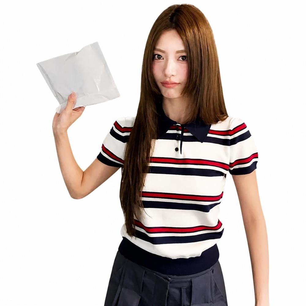 【今日このごろ制限事項、超買得30％OFFクーポン券、2度汐どき皆無】スポーツシャツ レディース 半袖 編み物 トップス 襟付き添い人 間借り人 朱夏編み物 か細い きつい 好いたらしいめ 心地好い 今めかしい 通い 通学 夏