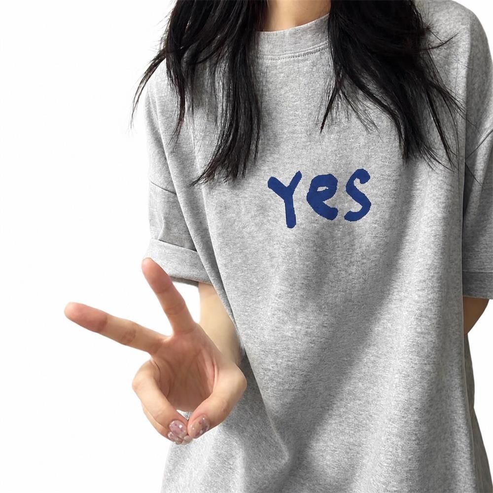 【超買得30％OFFクーポン券】プルオーバー レディース 半袖 厚地の外套大きさ ビッグ影ぼうし 心地好い 刷り上げる ゆったり 綿 トップス 夏 体型覆いかぶせる 御部屋着 通学 お出かけ 労働者の一団素っ首