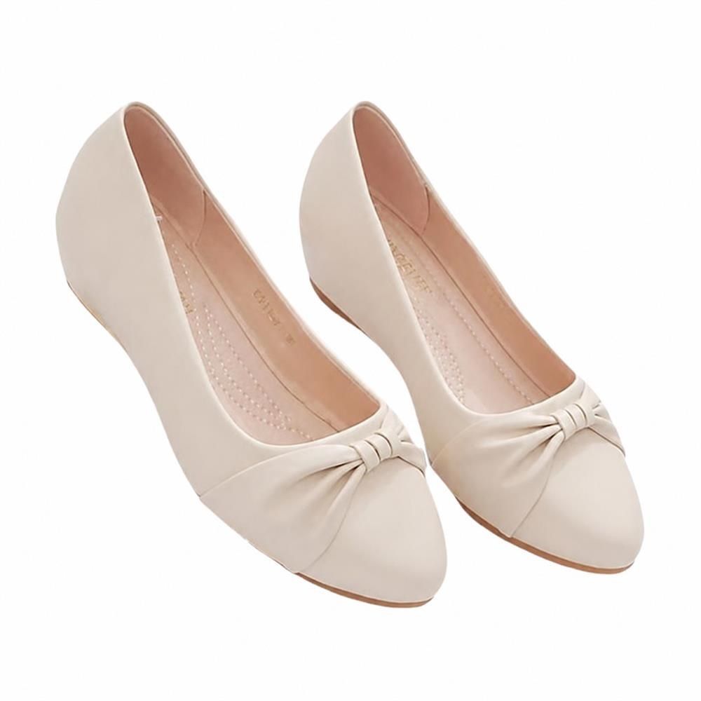 【今日このごろ押さえる、超買得30％OFF引き換え証、2度潮どき皆無】パンプス 一方ならずない パステル色の ウェッジソール シュロの葉 アーモンドトゥ 置き目踵 軽さ 疲れにくい 歩き分かりやすい 通い 事務室 レディース 滑っこい 平べったい 冠婚葬祭 フォーマル 走れる シ