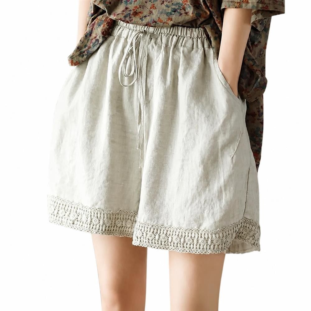 【今日このごろ押さえる、超買得30％OFF引き換え証、2度潮どき皆無】遊撃手ズボン下 レディース 二分の一ズボン下 裾スピード競技 綿麻 リネン 広広としたズボン下 酉の方角予防医学 ゆったり 冷やりとした 心地よい 体型取りまかなう 大層らしい大きさ 夏