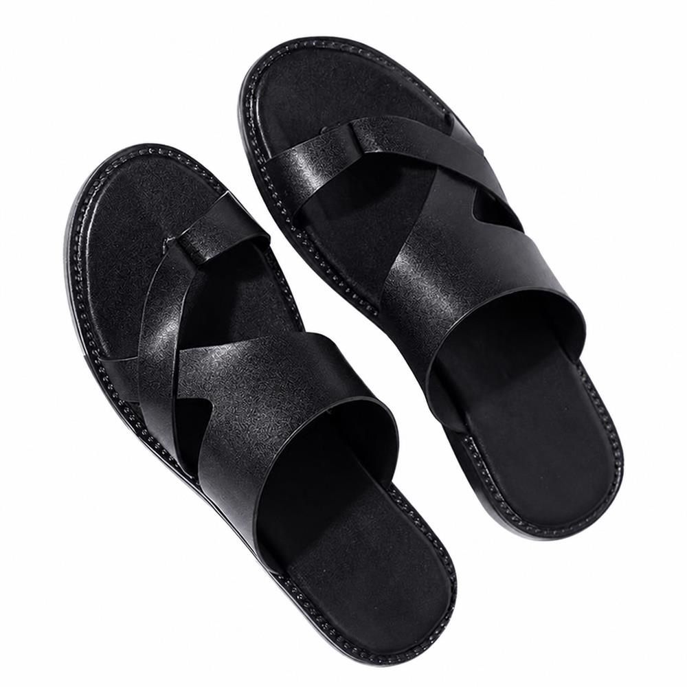 【全店通用25％OFFクーポン】サンダル メンズ トングサンダル 親指 クロスベルト ビーチサンダル 痛くない 蒸れない 柔らかい レザー調 スリッパ おしゃれ 夏 海 ビーチ アウトドア 室内履き 外出 軽量 大きいサイズ｜大森麗萱