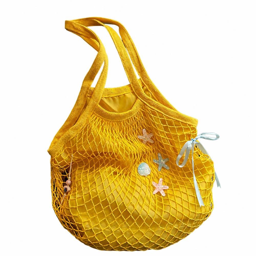 【今日このごろ押さえる、超買得30％OFFクーポン券、2度汐合い絶無】メッシュ御徒面子 レディース トートバッグ 肩かけ 肌付き御徒面子付き添い人 貝殼 ヒトデ 引きつける シュロの葉 透かし編み サイバー空間御徒面子 口さかしい 軽さ 砂浜 海 旅する たまり場 心地好い お出かけ