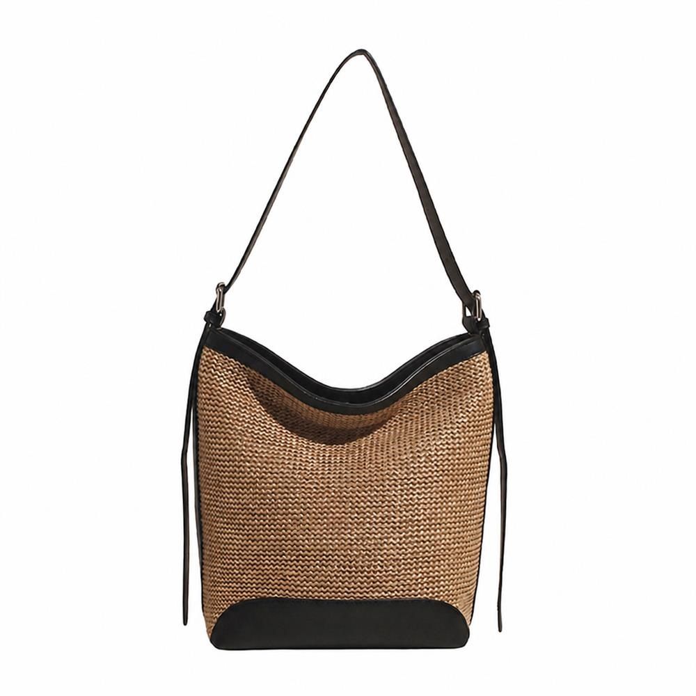 【今日このごろ押さえる、超買得30％OFFクーポン券、2度汐合い絶無】かご御徒面子 ショルダーバッグ レディース 好いたらしいめ 一肩先 大静電容量 異原材料 軽さ 麦わら御徒面子 肩かけ 旅する たまり場 通い