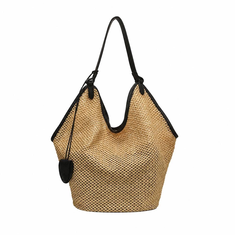 【今日このごろ押さえる、超買得30％OFFクーポン券、2度汐合い絶無】かご御徒面子 レディース 井戸釣瓶型 肩かけ トートバッグ メッシュ編み 麦わら風 軽さ たまり場 砂浜 旅する 普段使い走り 心地好い