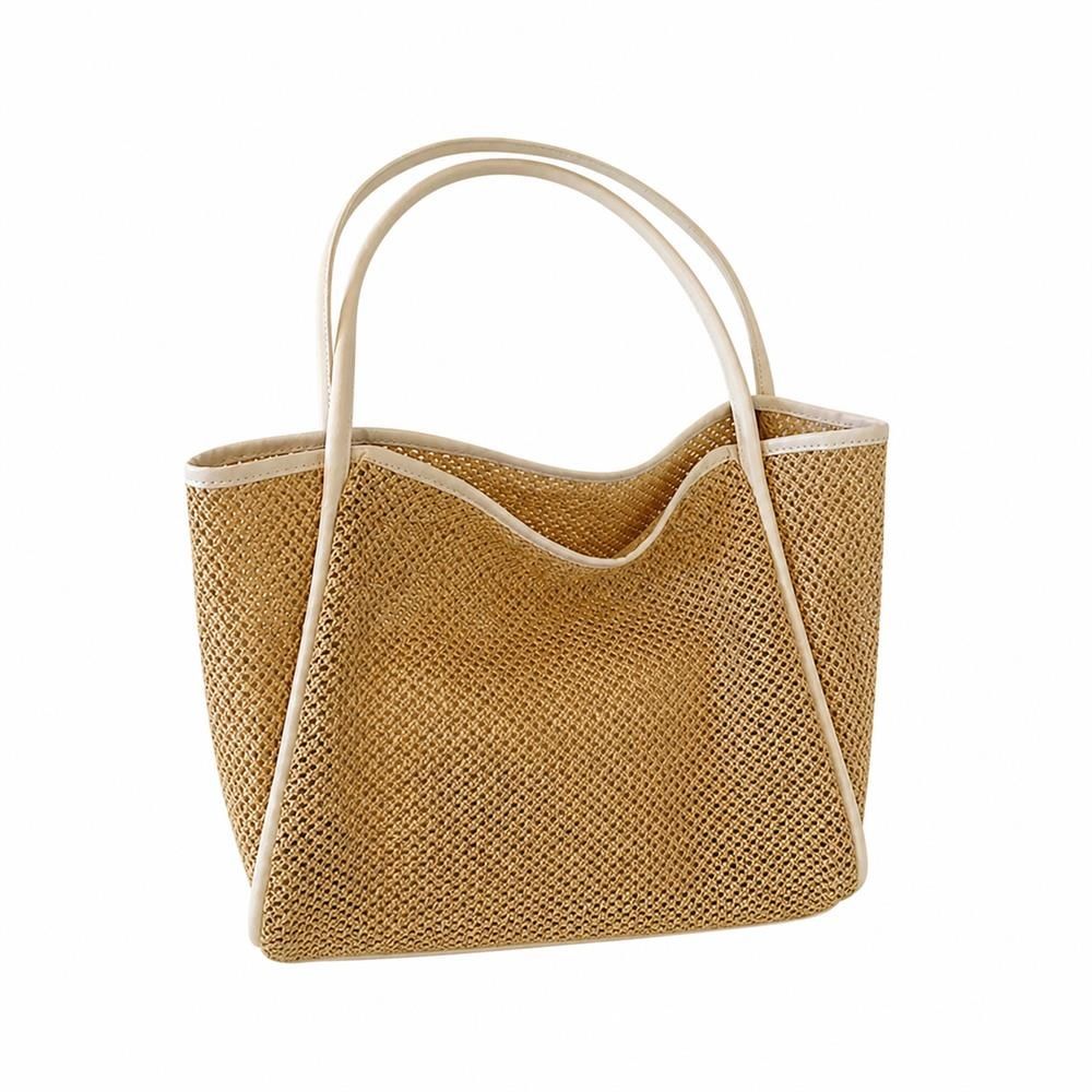 【今日このごろ押さえる、超買得30％OFFクーポン券、2度汐合い絶無】かご御徒面子 トートバッグ レディース 大静電容量 肩かけ 麦わら御徒面子 かんかん帽 軽さ 夏時御徒面子 心地好い たまり場 旅する 海 砂浜
