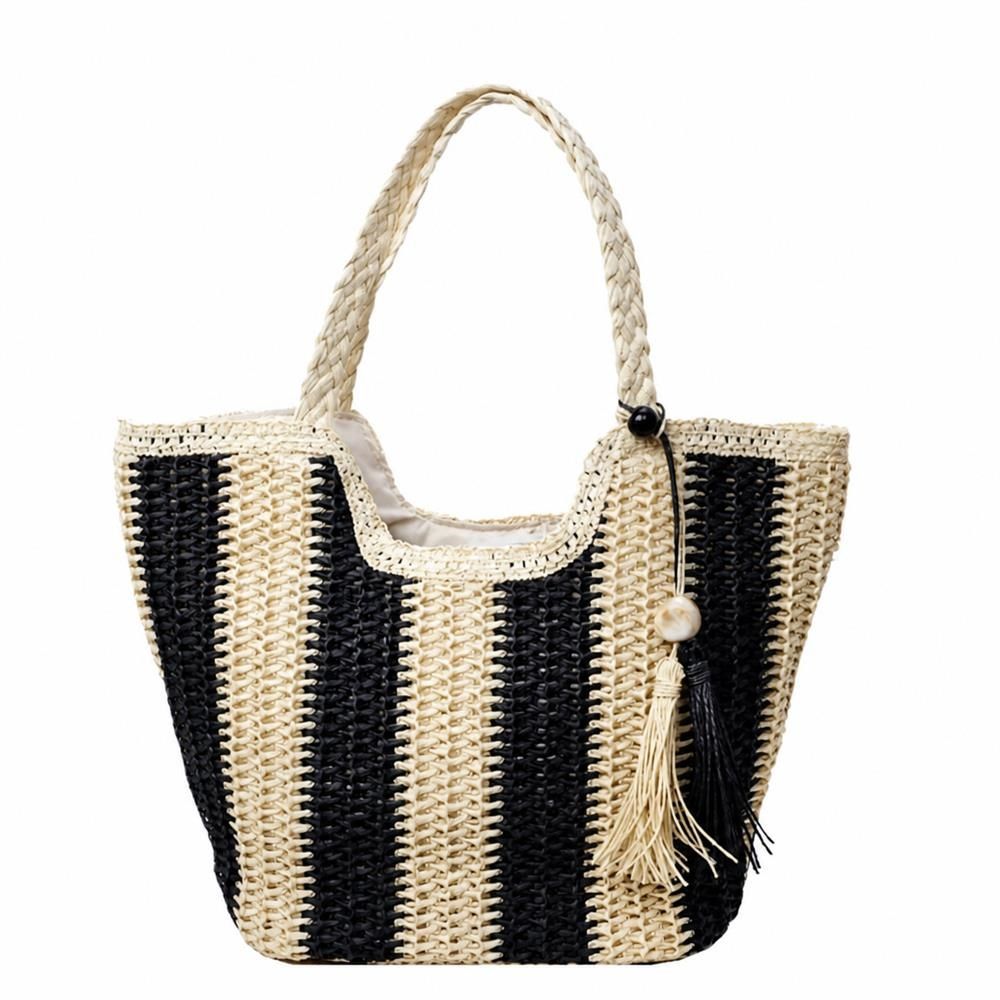 【今日このごろ押さえる、超買得30％OFFクーポン券、2度汐合い絶無】かご御徒面子 トートバッグ レディース 大静電容量 肩かけ 麦わら御徒面子 タッセルチャーム付き添い人 軽さ 手編み カゴ御徒面子 旅する 海 砂浜 浴衣