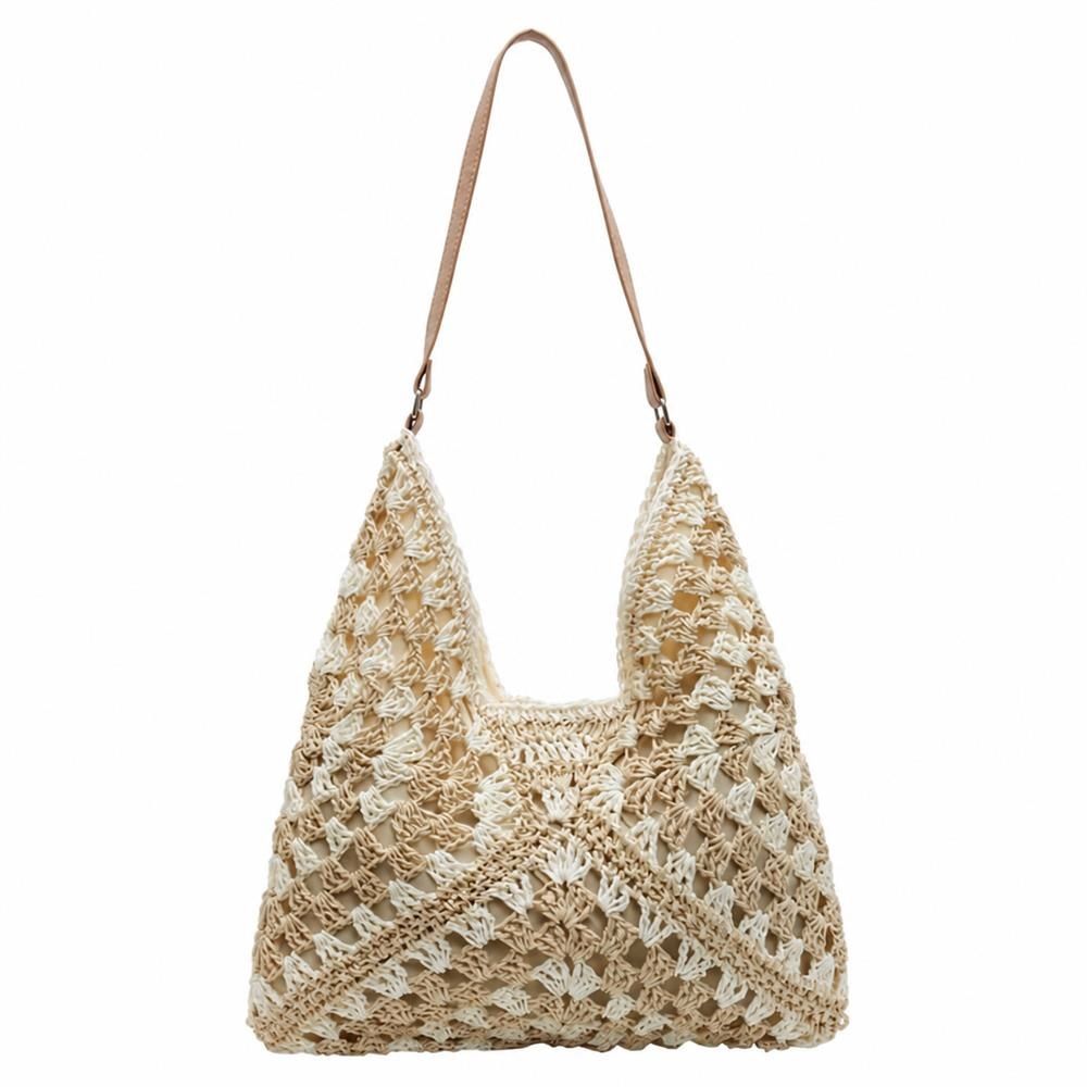 【今日このごろ押さえる、超買得30％OFFクーポン券、2度汐合い絶無】かご御徒面子 トートバッグ レディース 肩かけ 大静電容量 透かし編み 麦わら御徒面子 クロシェ編み 軽さ こなれ感 たまり場 夏時御徒面子