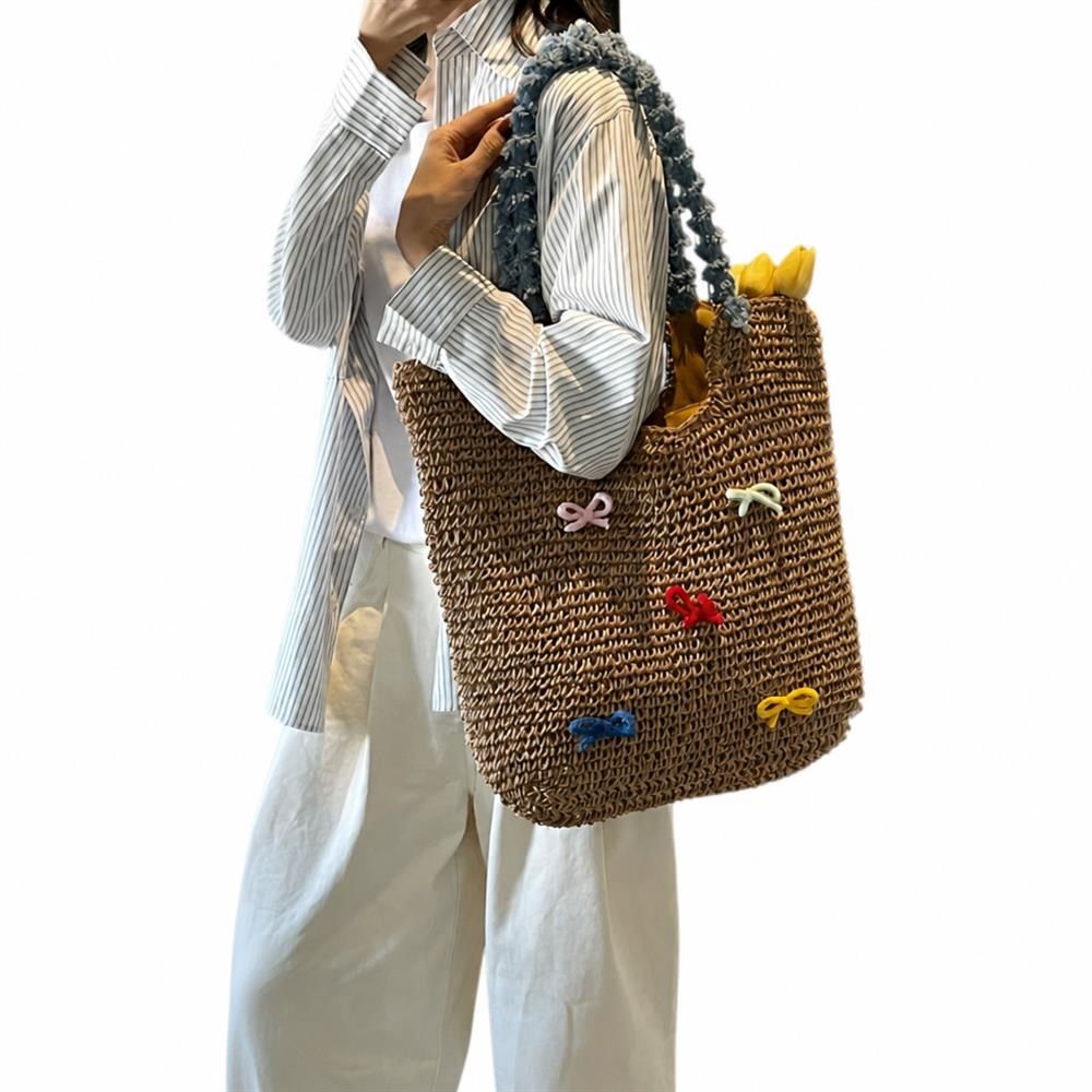 【今日このごろ押さえる、超買得30％OFFクーポン券、2度汐合い絶無】かご御徒面子 トートバッグ シュロの葉付き添い人 肩かけ 大静電容量 麦わら御徒面子 手編み 調査報告御徒面子 たまり場 旅する 砂浜 今めかしい