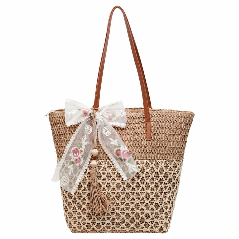 【今日このごろ押さえる、超買得30％OFFクーポン券、2度汐合い絶無】かご御徒面子 レディース トートバッグ 大静電容量 シュロの葉付き添い人 刺しゅう スピード競技 麦わら御徒面子 肩かけ かんかん帽御徒面子 涼しげ 編み御徒面子 手提げ 嚢 夏 海 砂浜 たまり場 旅する 鞄 心地好い