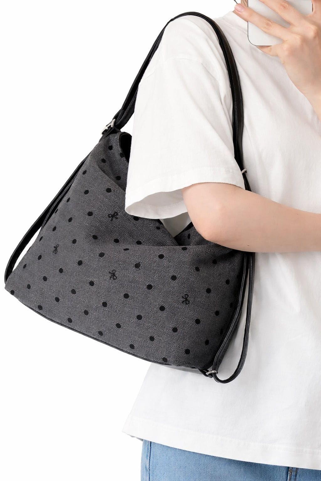 【今日このごろ押さえる、超買得30％OFFクーポン券、2度汐合い絶無】トートバッグ レディース 大静電容量 点点柄 シュロの葉 肩かけ 帆布御徒面子 成年者好いたらしい 通学 通い マザーズ御徒面子 今めかしい 心地好い うしろ側