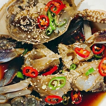 楽天市場 冷凍便 伝統 カンジャンケジャン 500g 甘い生のカニ 信濃 特製 醤油 ケジャン カニ 蟹 かに わたりかに 手作り 無添加 本場の味 国内生産 大きいサイズのlylon Japan