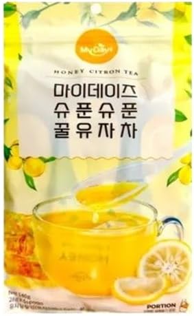 MYDAYS スプーンゆず茶 140g × 24袋（1ケース）／蜂蜜 柚子茶 スプーン型
