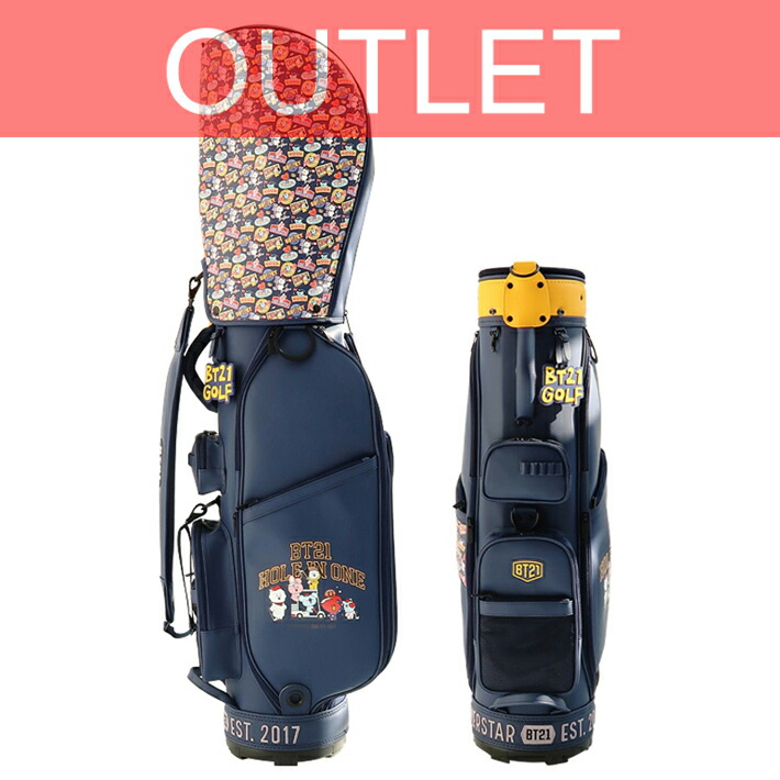 降車口 BT21  ビーティーイシビル HOLE IN ONE  ホールインワン キャディバッグ （米国海軍）BT21 GOLF ゴルフ BTS
