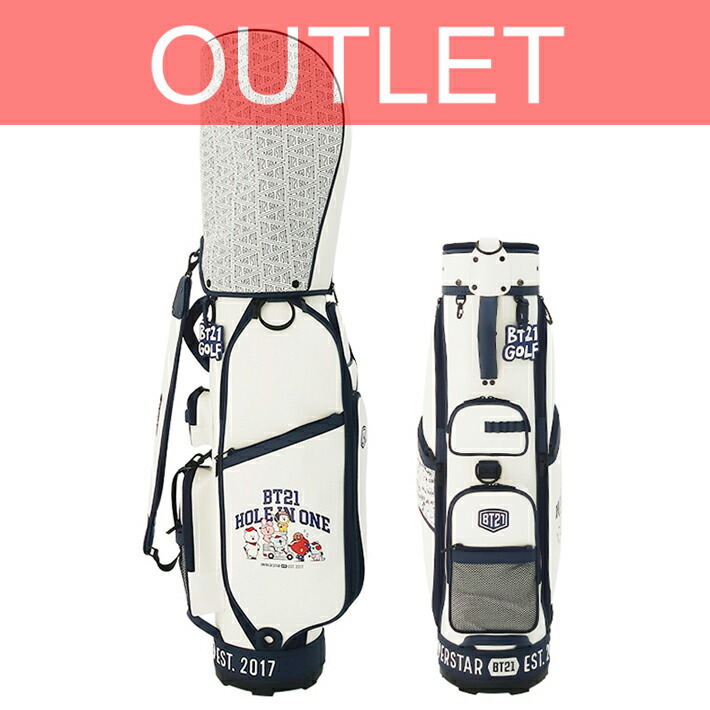 降車口 BT21  ビーティーイシビル 天々取りまかなう HOLE IN ONE  ホールインワン キャディバッグ （白いこと）BT21 GOLF ゴルフ BTS