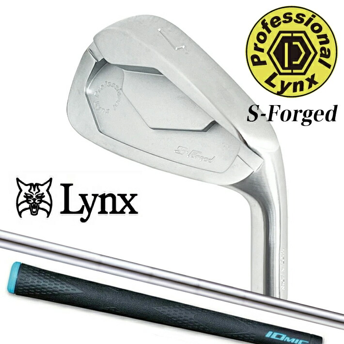 【店卸し資産かた付ける】 Lynx 山猫 ゴルフ 専門的 S フォージド アイアン  5I～PW 6本書き割り (一風変わった スチール写真矢がら) Professional Forged
